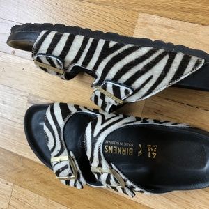 Zebra birkenstocks Clearance